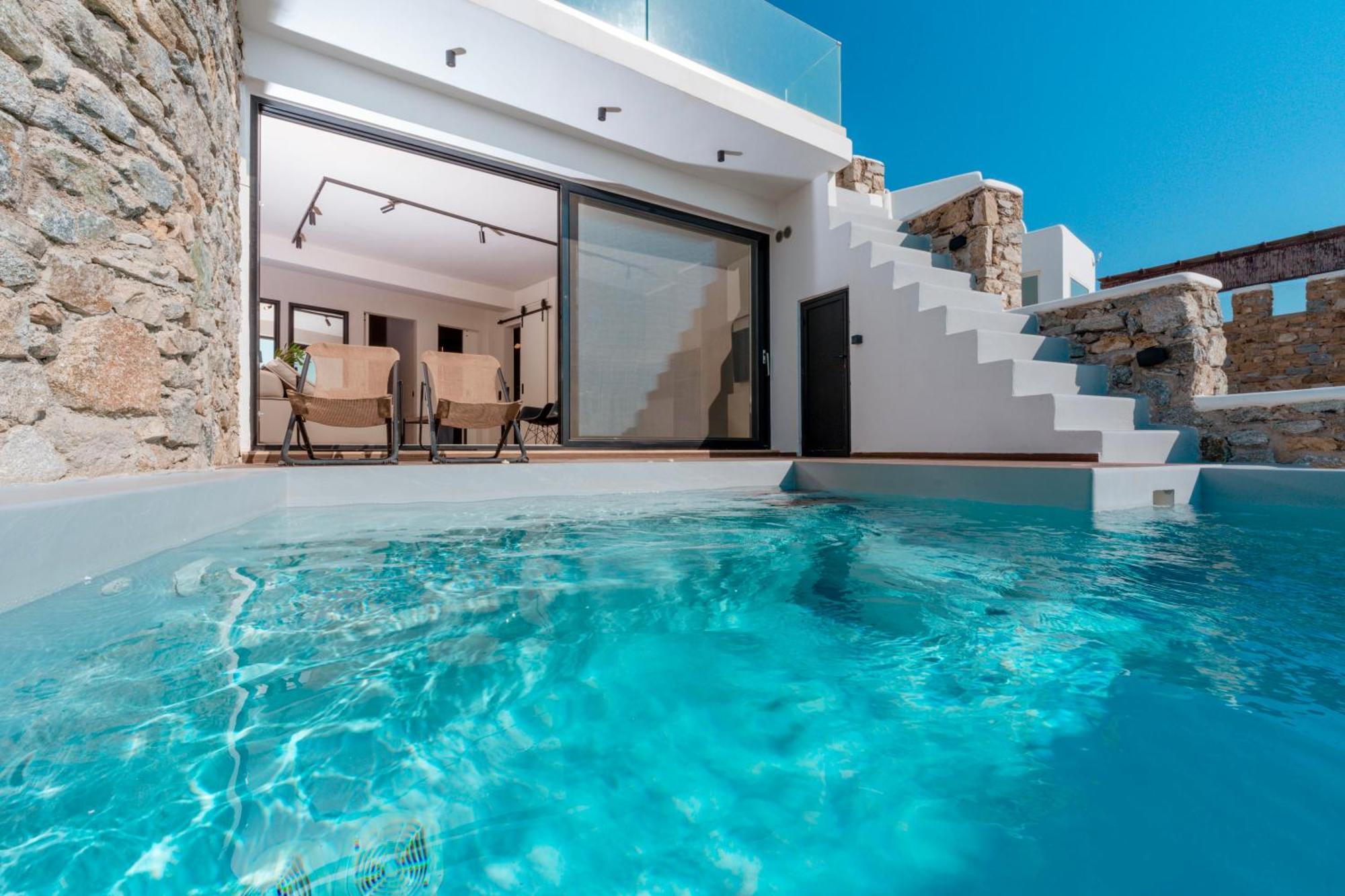 Luxury House With Private Pool At Elia Beach Mykonos Town Exteriör bild